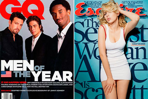 GQ & Esquire covers