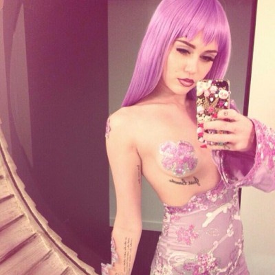 Miley was Katy for Halloween this year. (Photo: mileycyrus on Instagram).