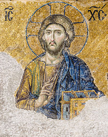 Christ Pantocrator mosaic at Hagia Sophia.