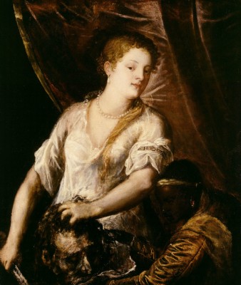 Judith with the Head of Holofernes, Titian, ca. 1570, oil on canvas. Detroit Institute of Arts   