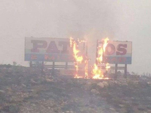 Pateros in flames