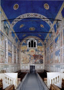 Giotto's frescoes in the Arena Chapel in Padua, ca 1300.