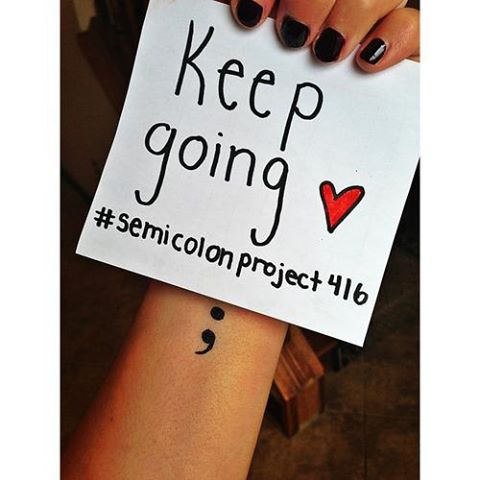 Photo from The Semicolon Project.