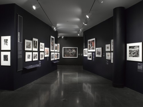 "WAR/PHOTOGRAPHY" installation shot. Courtesy of the Brooklyn Museum.